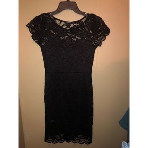 Black Laced Mini Dress